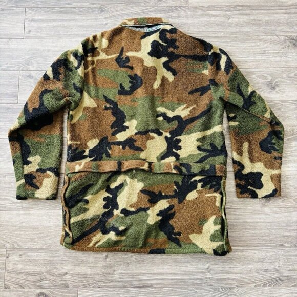 Vtg Thermo-King Camo Hunting Jacket Pants Set Mens M Malden Fleece Game Pouch - Picture 10 of 16